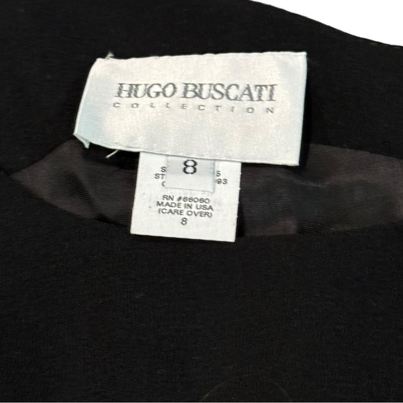 Gorgeous EUC Black Hugo Buscati Vintage Designer 90s Sz 8 Versace Vibes top - Picture 2 of 7